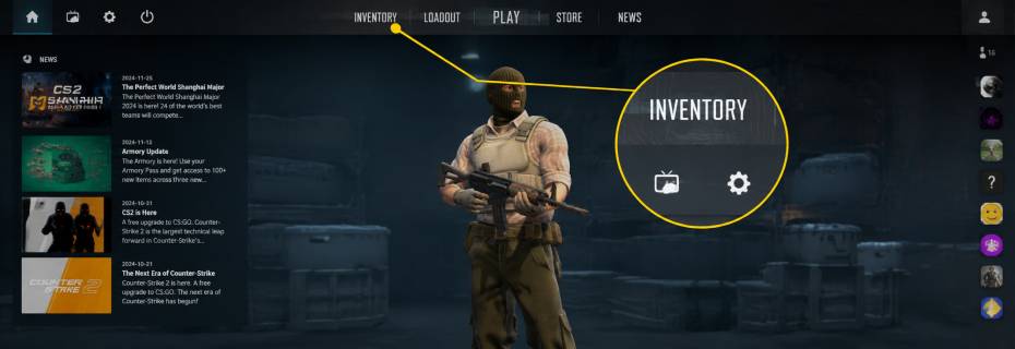 Go to Inventory